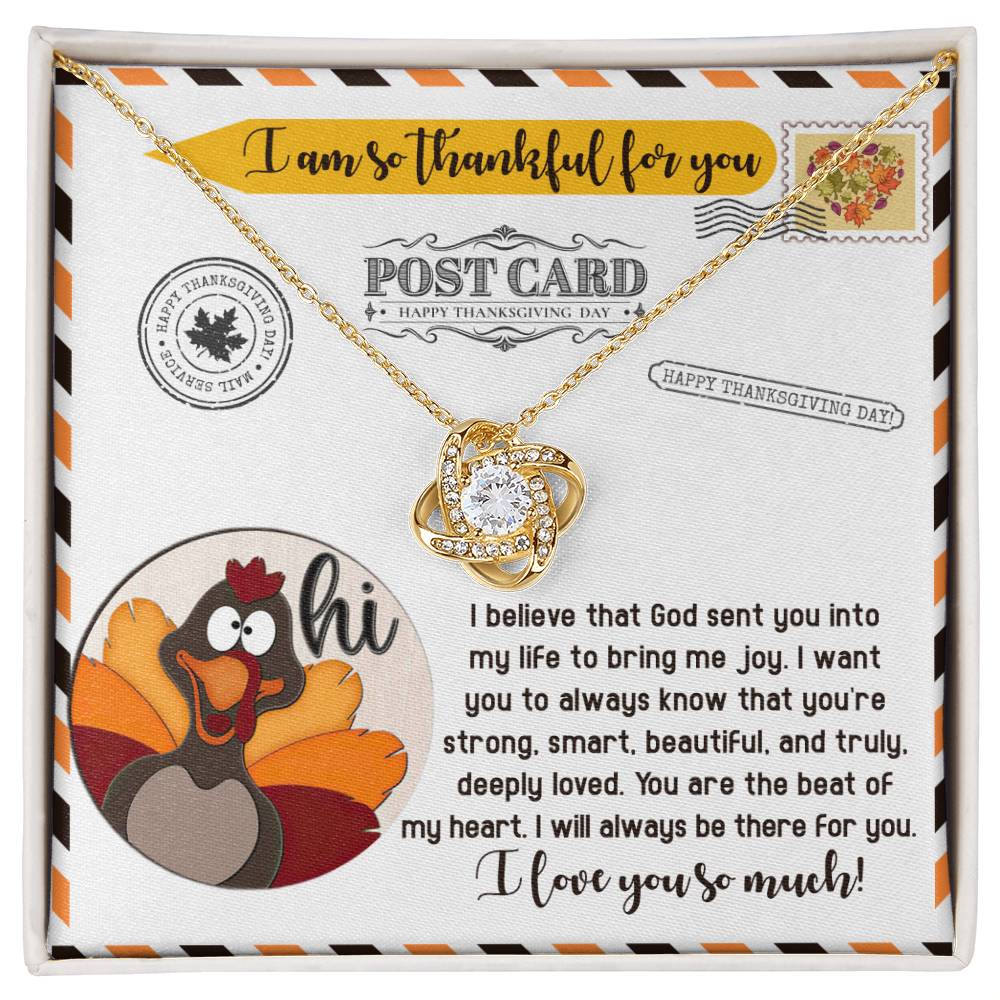 Thanksgiving - The Beat - Love Knot Necklace