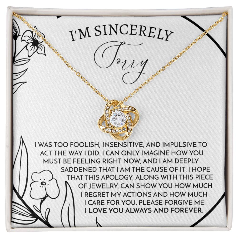 Sorry - Care For You - Love Knot Necklace