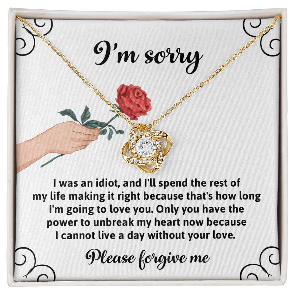 Sorry - Making It Right - Love Knot Necklace