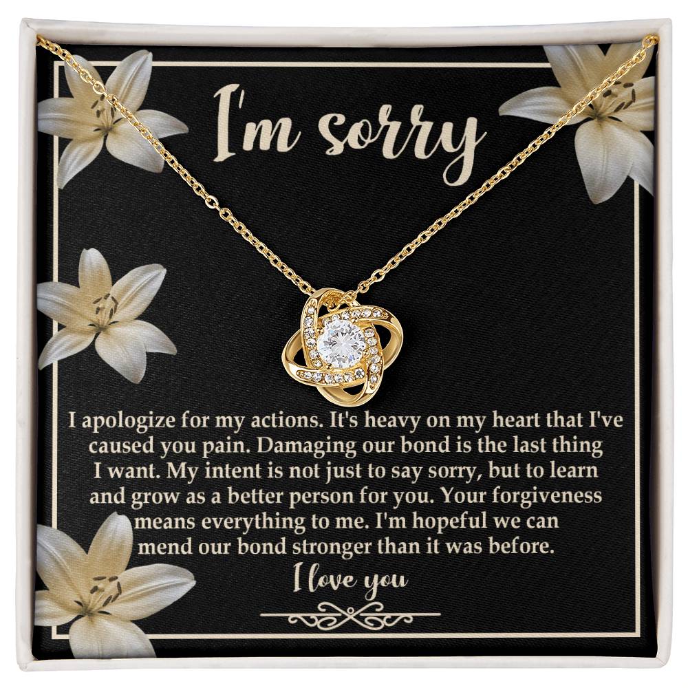 Sorry - The Last Thing - Love Knot Necklace