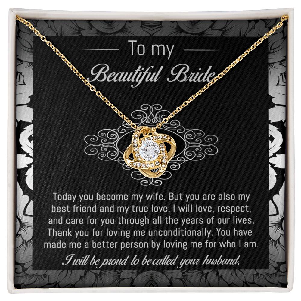 Bride - My True Love - Love Knot Necklace
