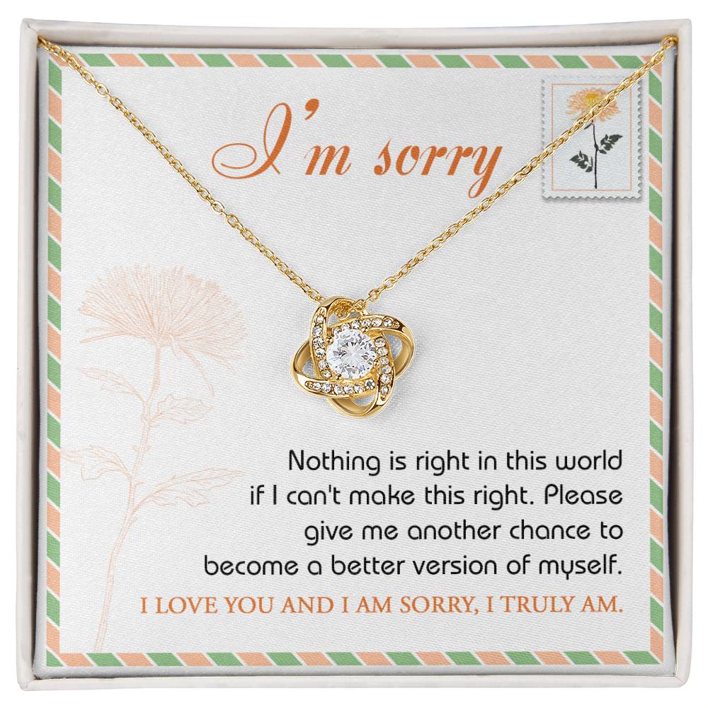 Sorry - Another Chance - Love Knot Necklace