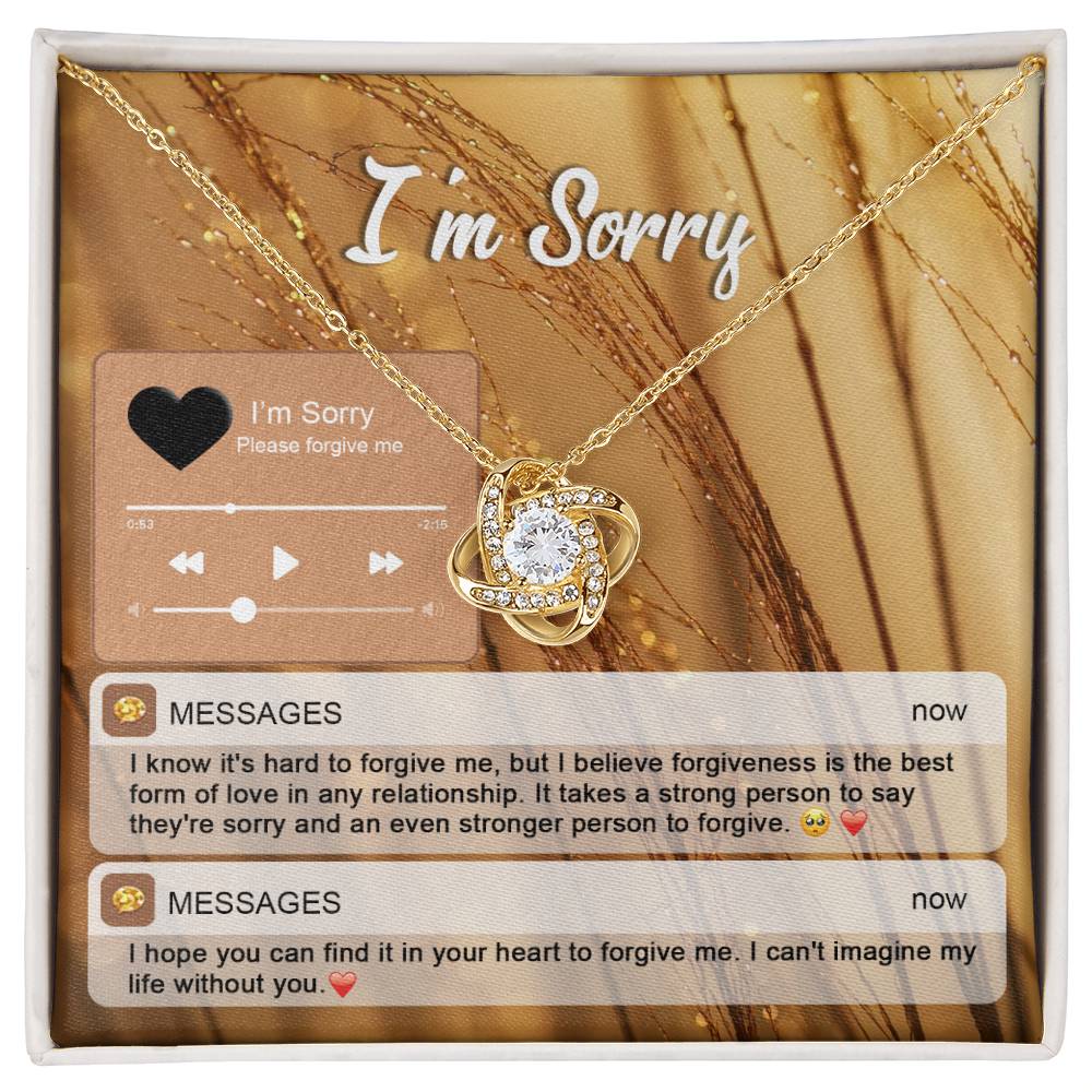 Sorry - Person To Forgive - Love Knot Necklace