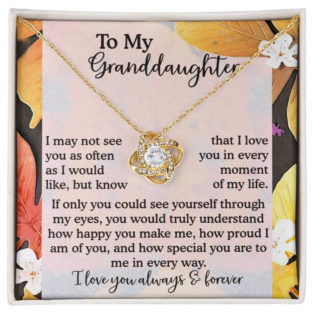 Granddaughter - In Every Way - Love Knot Necklace