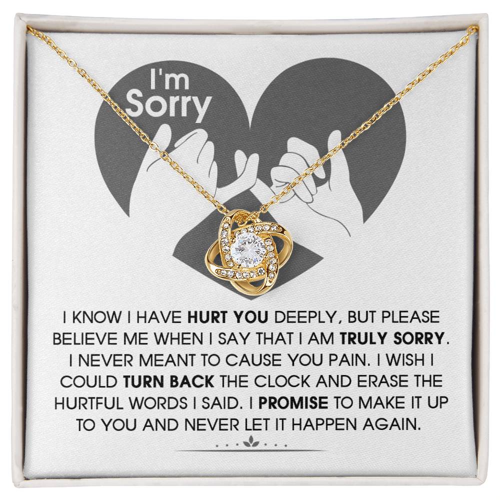Sorry - Hurtful Words - Love Knot Necklace