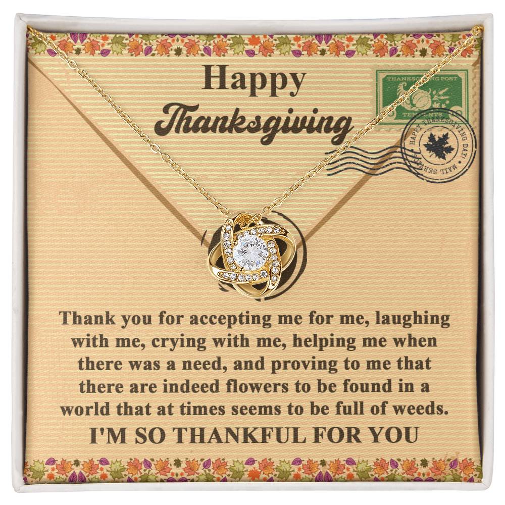 Thanksgiving - Proving To Me - Love Knot Necklace