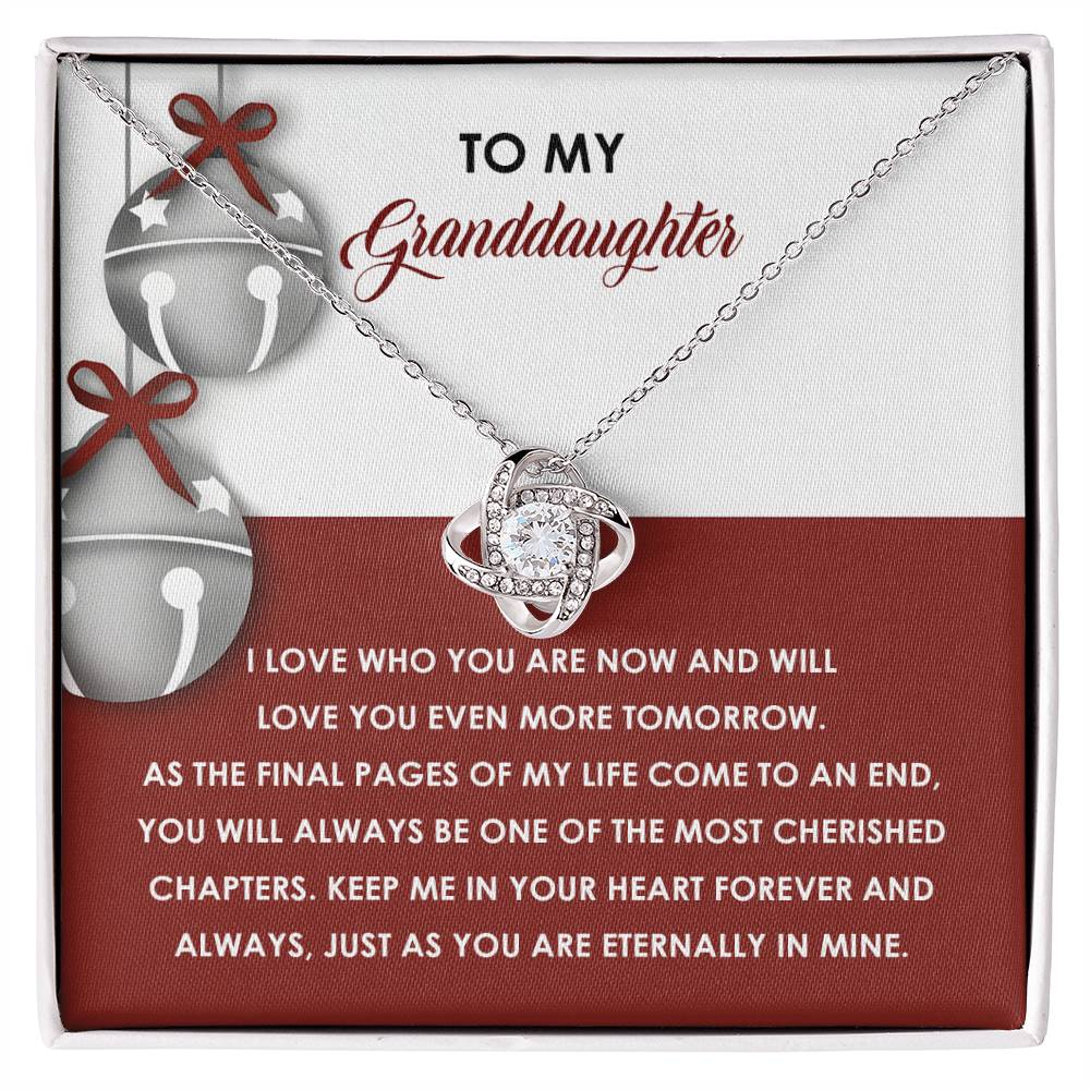 Granddaughter - To An End - Love Knot Necklace