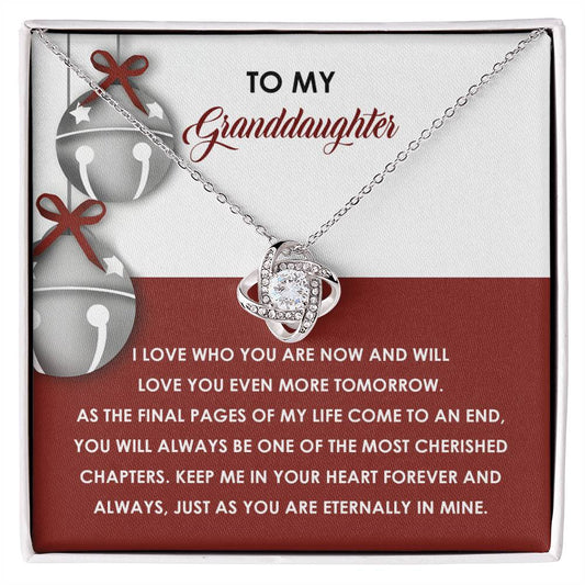 Granddaughter - To An End - Love Knot Necklace