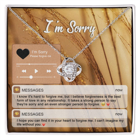 Sorry - Person To Forgive - Love Knot Necklace