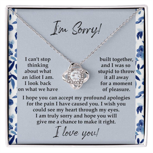 Sorry - Through My Eyes - Love Knot Necklace