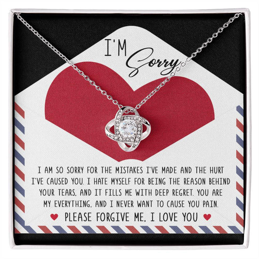 Sorry - Behind Your Tears - Love Knot Necklace