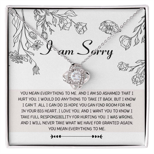 Sorry- Your Big Heart - Love Knot Necklace