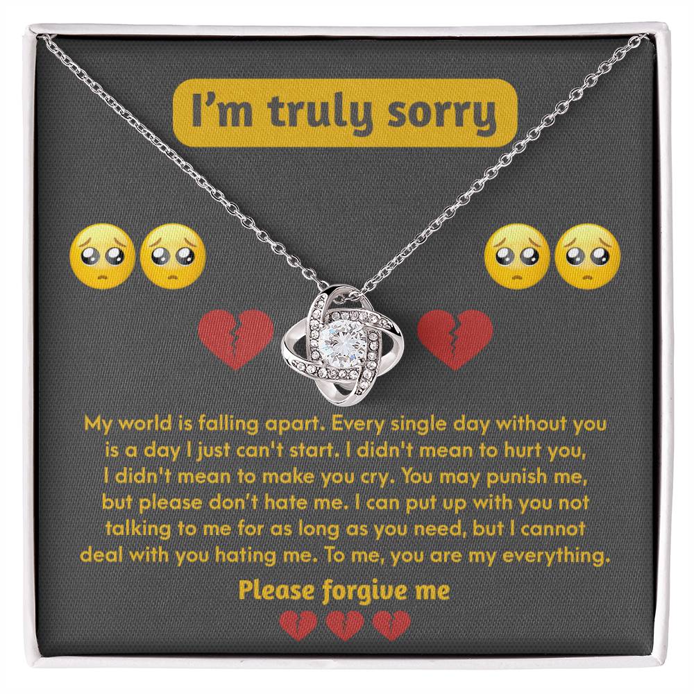 Sorry - Make You Cry - Love Knot Necklace