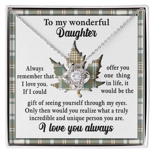 Daughter - Through My Eyes - Love Knot Necklace