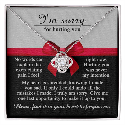 Sorry - Made You Sad - Love Knot Necklace