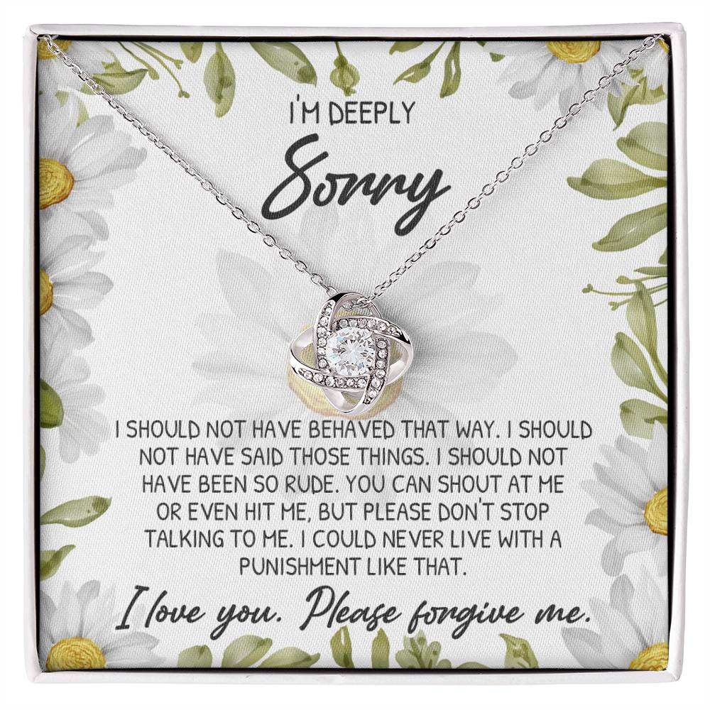 Sorry - Please Do Not Stop - Love Knot Necklace