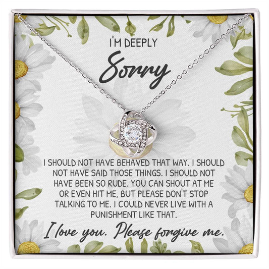 Sorry - Please Do Not Stop - Love Knot Necklace