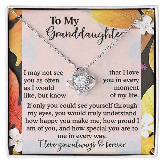Granddaughter - In Every Way - Love Knot Necklace