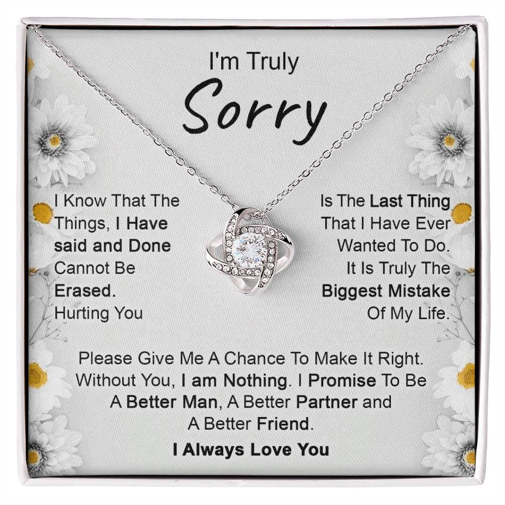I’m Truly Sorry - Love Knot Necklace