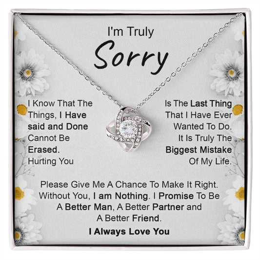 I’m Truly Sorry - Love Knot Necklace