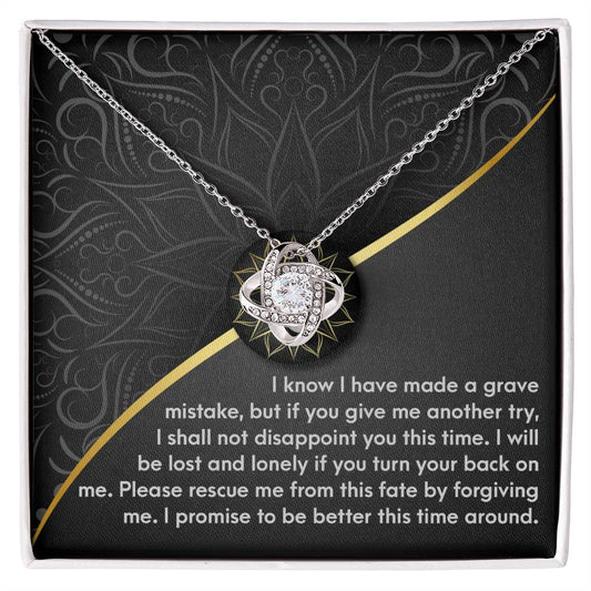 Sorry - Turn Your Back - Love Knot Necklace