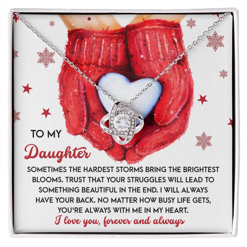 Daughter - In My Heart - Love Knot Necklace
