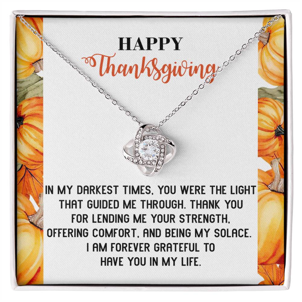 Thanksgiving - Guided Me Through - Love Knot Necklace