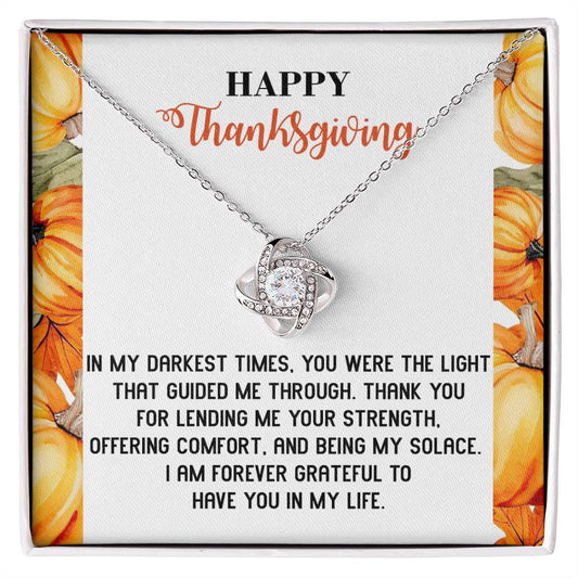 Thanksgiving - Guided Me Through - Love Knot Necklace