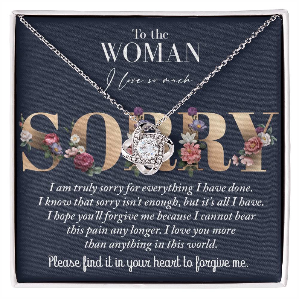 Sorry - Bear This Pain - Love Knot Necklace