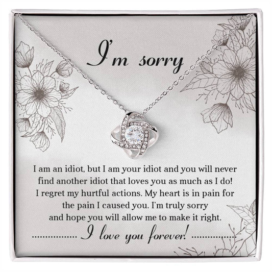 Sorry - For The Pain - Love Knot Necklace