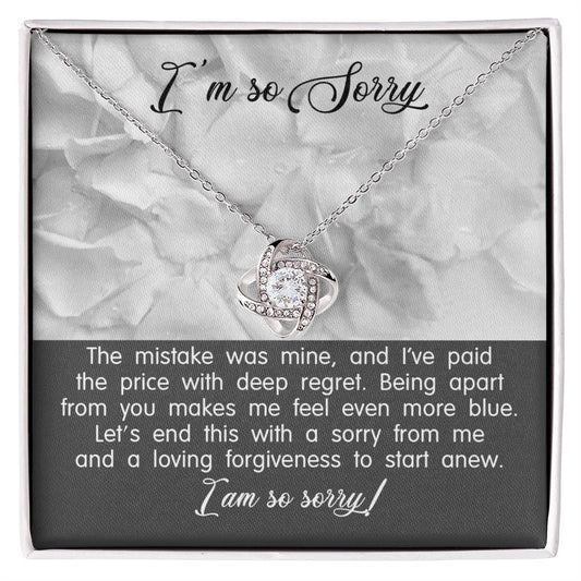 Sorry - With Deep Regret - Love Knot Necklace