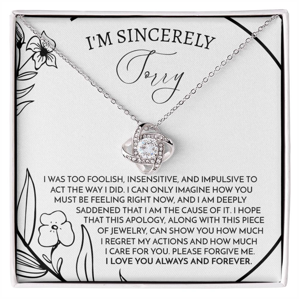 Sorry - Care For You - Love Knot Necklace
