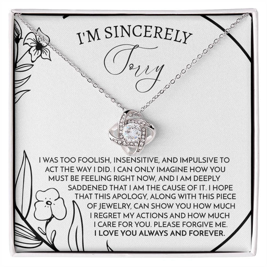 Sorry - Care For You - Love Knot Necklace