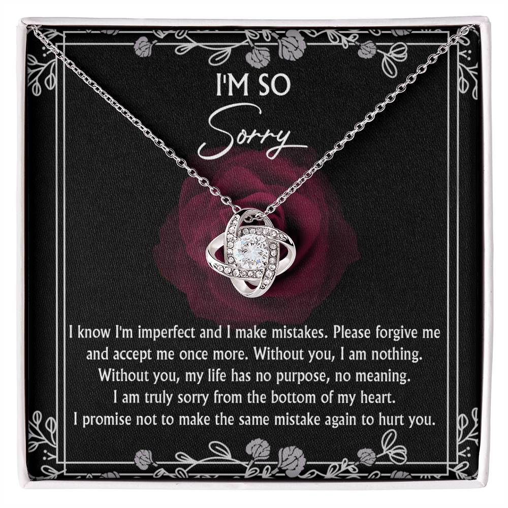 Sorry - I Am Nothing - Love Knot Necklace