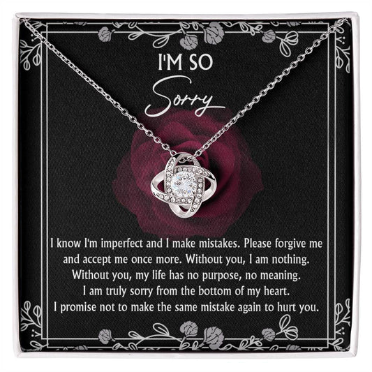 Sorry - I Am Nothing - Love Knot Necklace