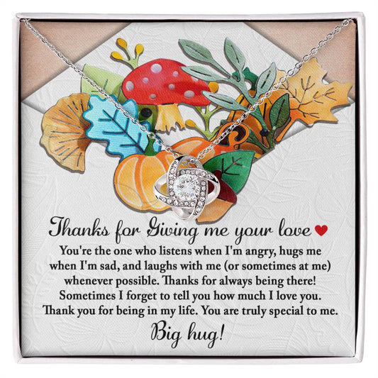 Thanksgiving - Big Hug - Love Knot Necklace