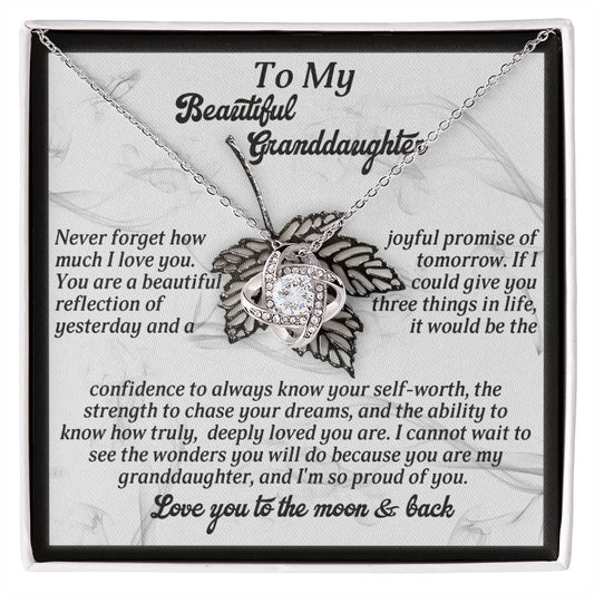 Granddaughter - Deeply Loved - Love Knot Necklace