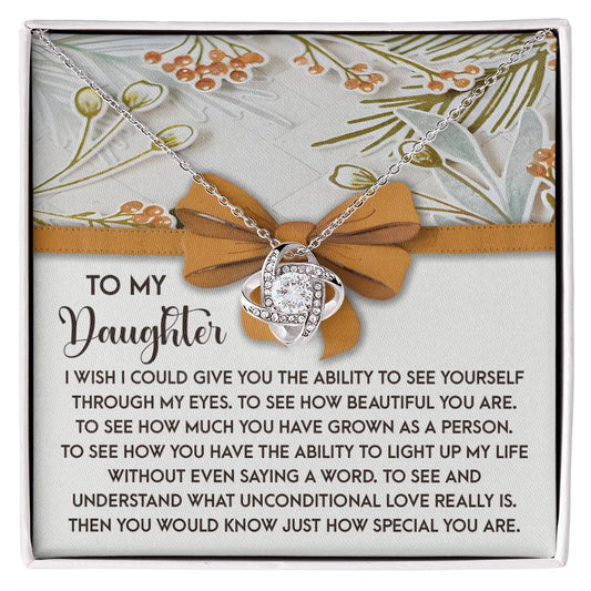 Daughter - Saying A Word - Love Knot Necklace