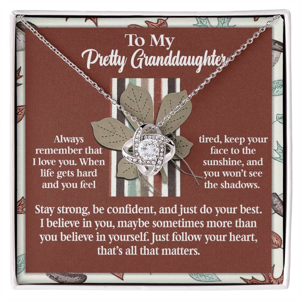 Granddaughter - See The Shadows - Love Knot Necklace