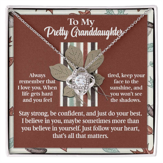 Granddaughter - See The Shadows - Love Knot Necklace