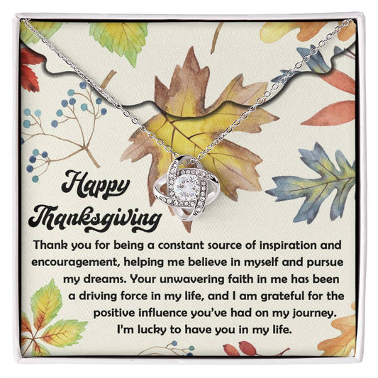Thanksgiving - On My Journey - Love Knot Necklace
