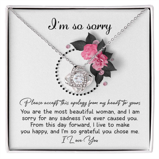 Sorry - Make You Happy - Love Knot Necklace
