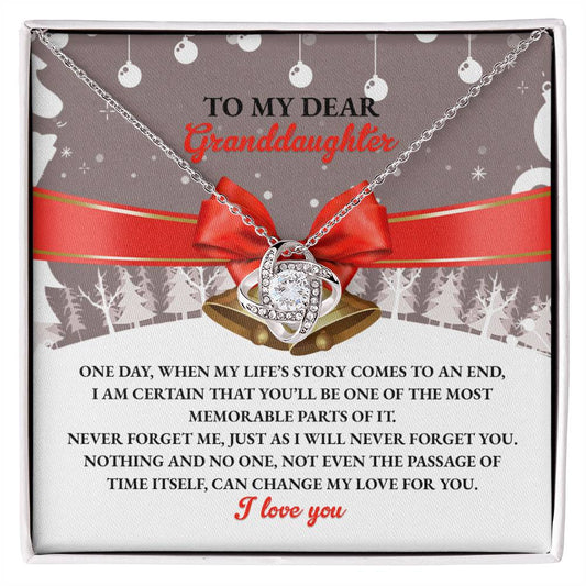 Granddaughter - Memorable Parts - Love Knot Necklace