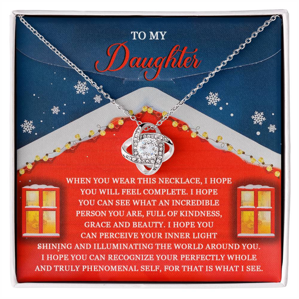 Daughter - Feel Complete - Love Knot Necklace