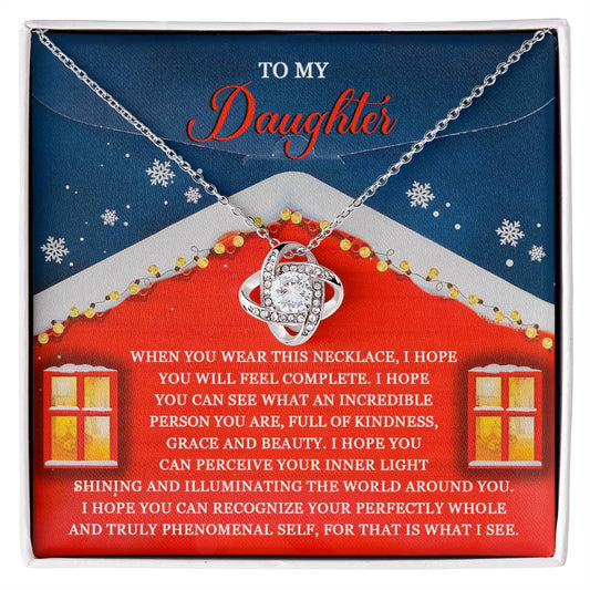 Daughter - Feel Complete - Love Knot Necklace