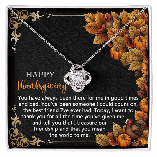 Thanksgiving - Count On - Love Knot Necklace