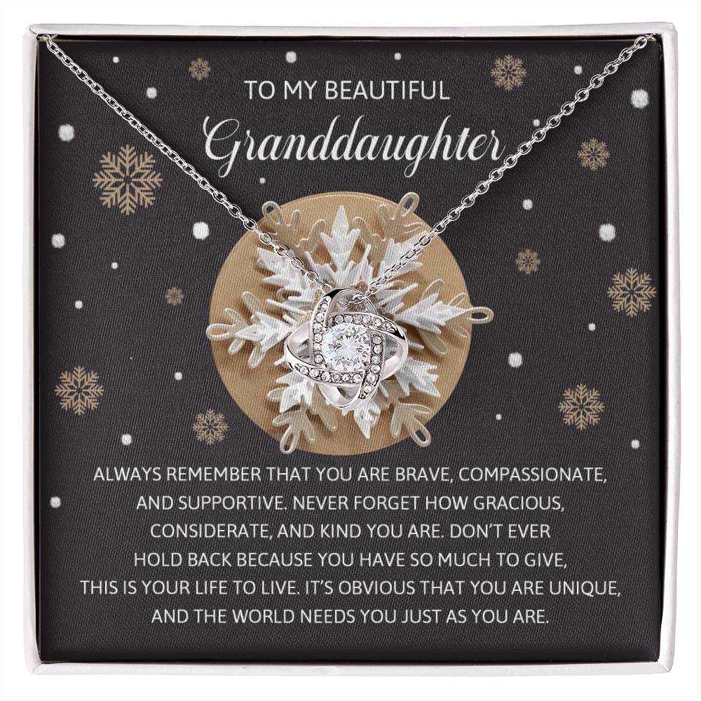Granddaughter - As You Are - Love Knot Necklace