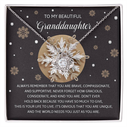 Granddaughter - As You Are - Love Knot Necklace
