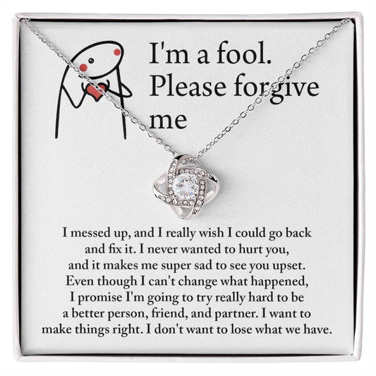 Sorry - Make Things Right - Love Knot Necklace