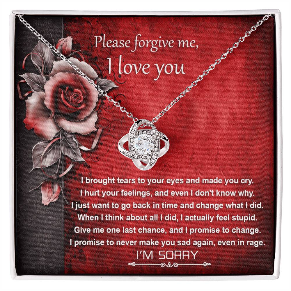 Sorry - One Last Chance - Love Knot Necklace